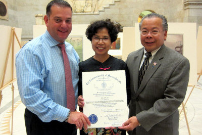 Zou Li Personal Art Exhibit at the State House in Nurses Hall, Boston